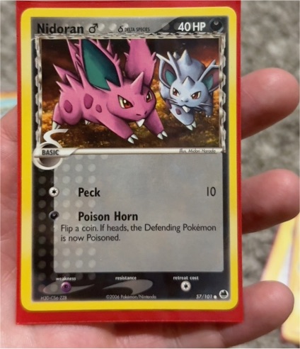 2006 Pokemon EX Dragon Frontiers #57 Nidoran Male — front