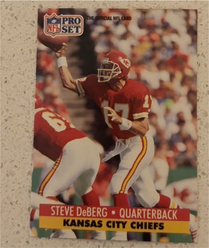 1991 Pro Set #182 Steve DeBerg Kansas City Chiefs — front