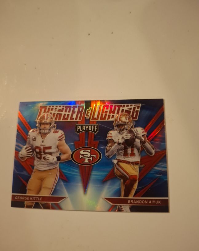 2021 Panini Playoff #TL-13 George Kittle / Brandon Aiyuk Thunder & Lightning — front