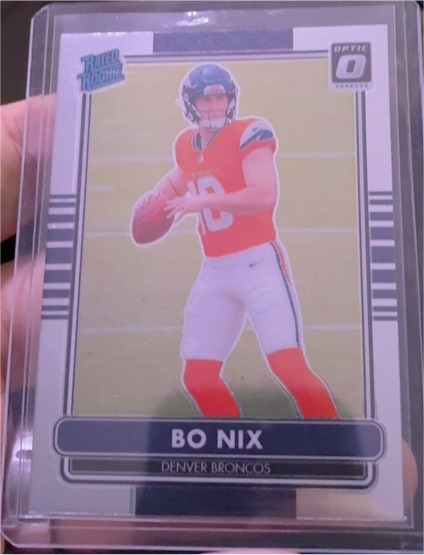 2024 Donruss Optic #6 Bo Nix Denver Broncos 2014 Retro Series Rated Rookie RC — front