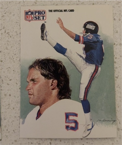 1991 Pro Set #401 Sean Landeta New York Giants — front