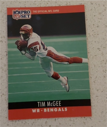 1990 Pro Set #64 Tim McGee Cincinnati Bengals — front