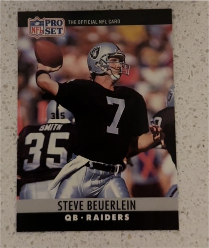 1990 Pro Set #149 Steve Beuerlein — front