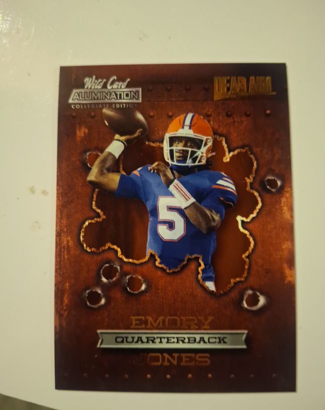 2021 Wild Card Alumination Collegiate Emory Jones Dead Aim #ANDA-9 — front