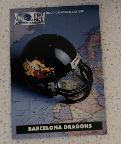 1991 Pro Set World League #10 Barcelona Dragons — front