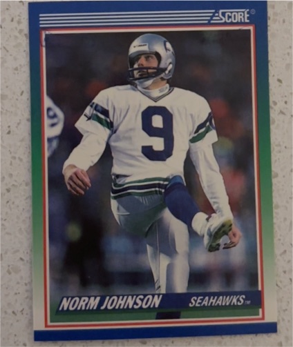 1990 Score #410 Norm Johnson Seattle Seahawks — front