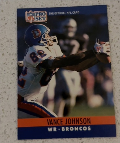 1990 Pro Set #92 Vance Johnson — front