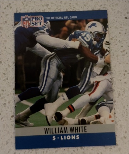 1990 Pro Set #104 William White — front