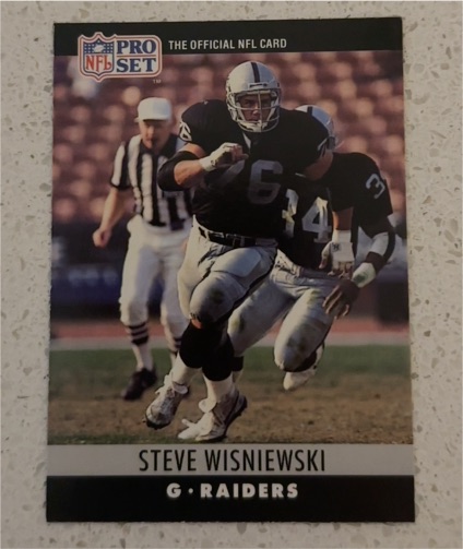 1990 Pro Set #160 Steve Wisniewski — front