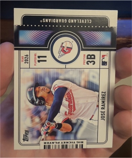 2026 Topps Series 1 #BTP-9 José Ramírez — front