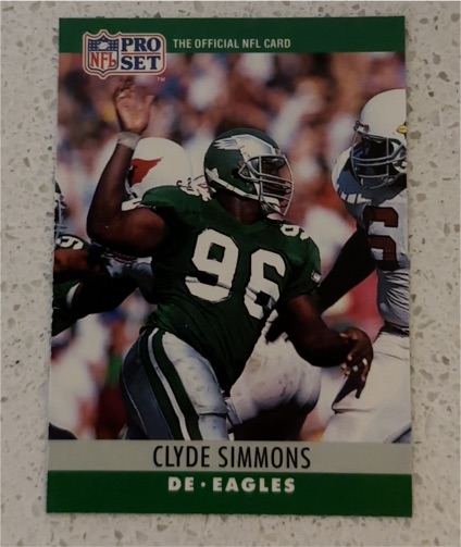 1990 Pro Set #250 Clyde Simmons — front