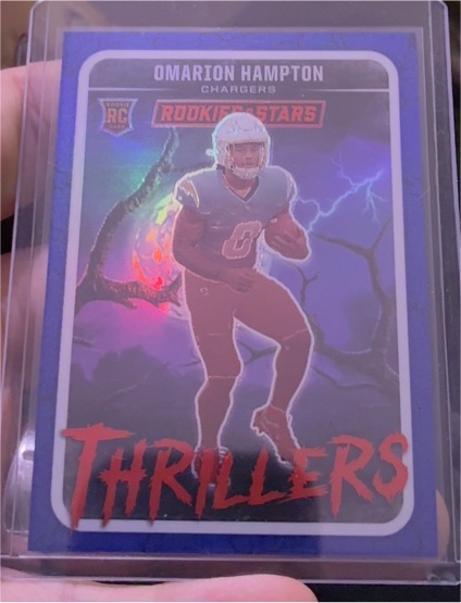 2025 Panini Rookies & Stars #17 Omarion Hampton Thrillers Blue — front
