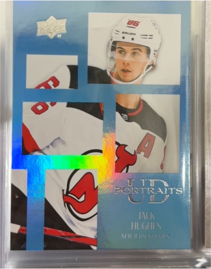 2024-25 Upper Deck Series 1 UD Portraits #P-9 Jack Hughes — front