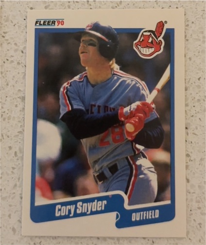 1990 Fleer #502 Cory Snyder — front