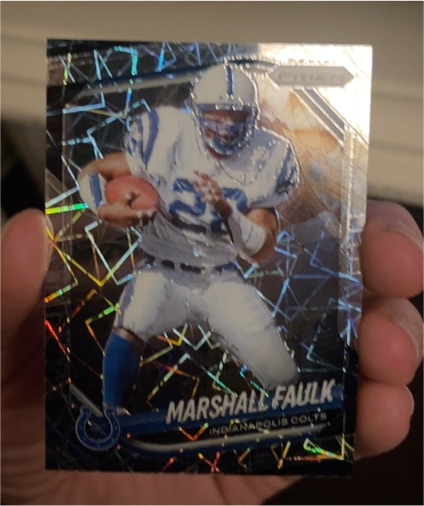 2025 Panini Prizm #75 Marshall Faulk Lazer Prizm — front