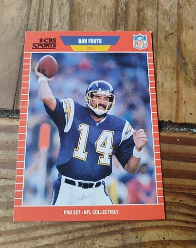 1989 Pro Set Announcers #14 Dan Fouts — front