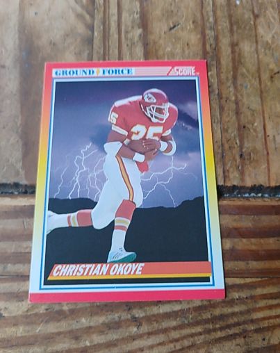 1990 Score Ground Force #321 Christian Okoye — front