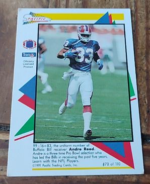 1991 Pacific Flash Cards #70 Andre Reed — front