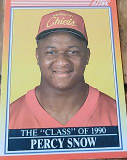 1990 Score #606 Percy Snow — front