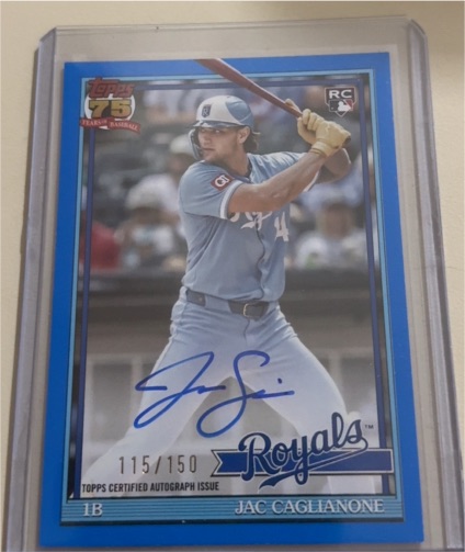2026 Topps Series 1 1991 Design Blue #91A-CAG Jac Caglianone — front