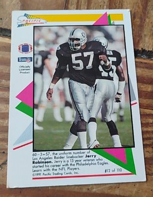 1991 Pacific Flash Cards #12 Jerry Robinson — front