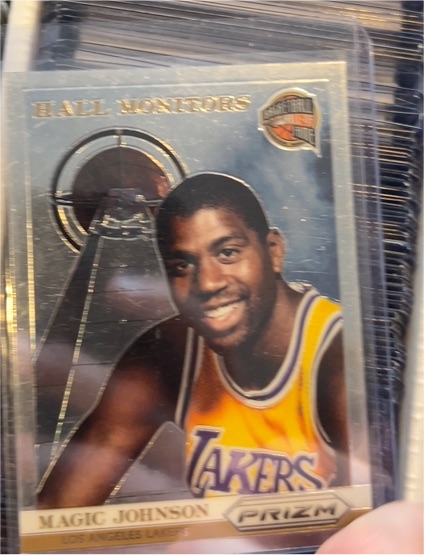 2013-14 Panini Prizm #9 Magic Johnson Hall Monitors — front