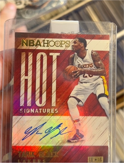 2015-16 Panini NBA Hoops Hot Signatures #HS-TB Tarik Black — front