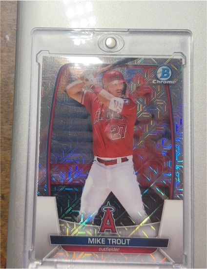 2023 Bowman Chrome #89 Mike Trout Mojo Refractor — front