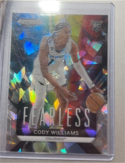 2024 Panini Prizm Draft Picks #5 Cody Williams Fearless Cracked Ice Rookie — front