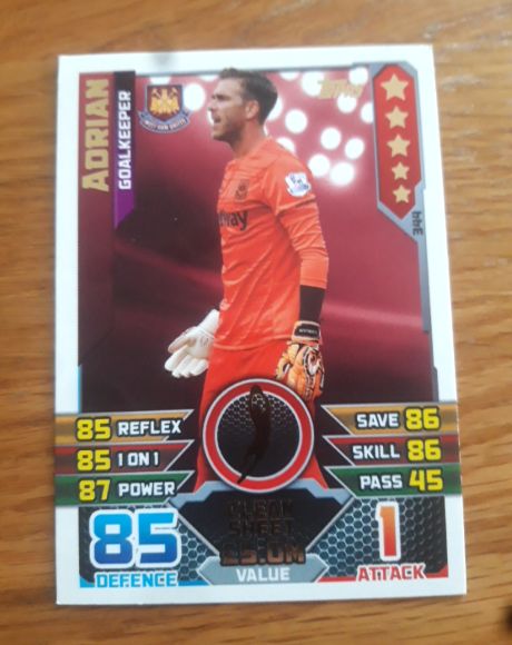 2015-16 Topps Match Attax #386 Adrian — front