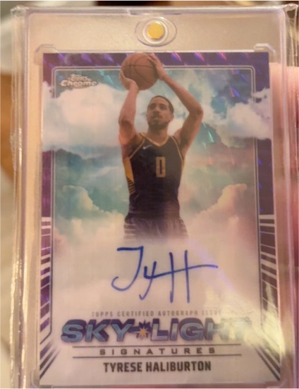 2025 Topps Chrome #SLS-THA Tyrese Haliburton Sky-Light Signatures — front