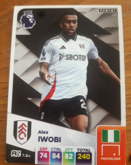 2024 Panini Adrenalyn XL Premier League #24 Alex Iwobi — front