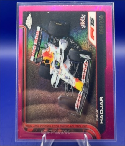2025 Topps Chrome F1 #84 Isack Hadjar Pink RC Rookie — front