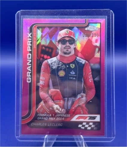2024 Topps Chrome Formula 1 #036 Charles Leclerc Pink Refractor — front