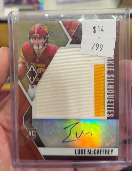 2024 Panini Phoenix #RS-LMC Luke McCaffrey Rookie Silhouettes — front