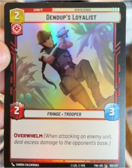 Star Wars Unlimited Twilight of the Republic #159 Dendup's Loyalist — front