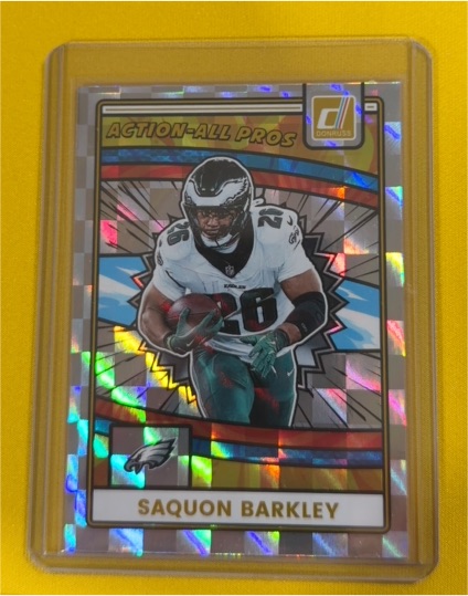 2025 Donruss Action All Pros #AAP-SBA Saquon Barkley — front