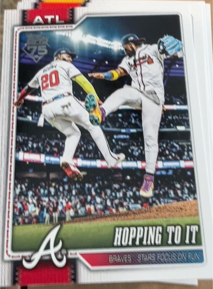 2026 Topps Series 1 #118 Hopping To It Atlanta Braves Ronald Acuña Jr. / Marcell Ozuna — front
