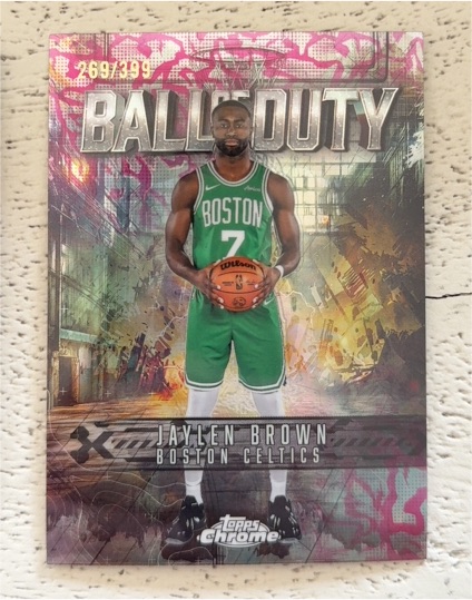 2025-26 Topps Chrome #BD-5 Jaylen Brown Ball of Duty — front