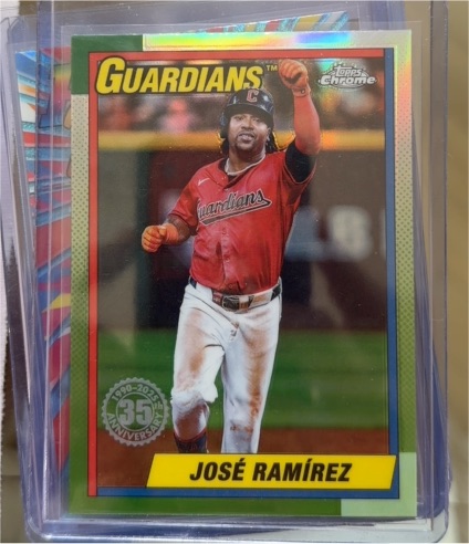 2025 Topps Chrome 1990 Topps Baseball #90CB-5 Jose Ramirez — front