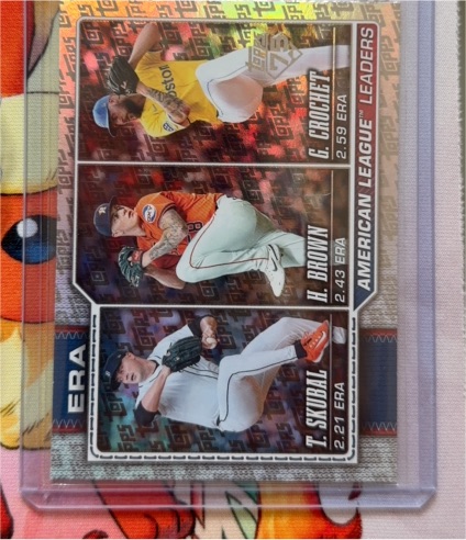 2026 Topps Series 1 #327 AL ERA Leaders Skubal/Brown/Crochet — front