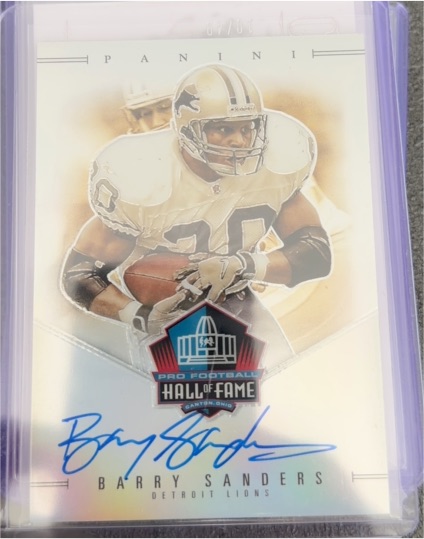2020 Panini Legendary Contenders HOF Barry Sanders #LC-BSA — front