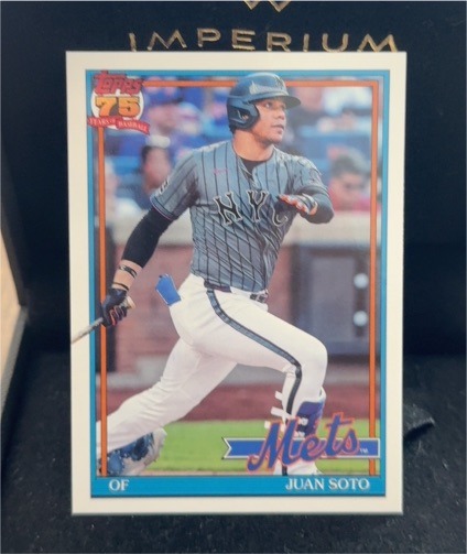 2026 Topps Series 1 #T91-82 Juan Soto New York Mets 1991 35th Anniversary — front