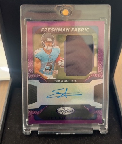 2025 Panini Certified Freshman Fabric #FBC-EAR Elic Ayomanor — front