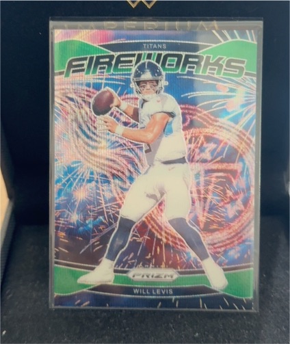 2024 Panini Prizm #4 Will Levis Fireworks Green Prizm — front