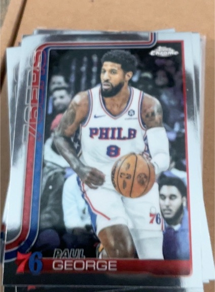 2025-26 Topps Chrome #171 Paul George Philadelphia 76ers — front