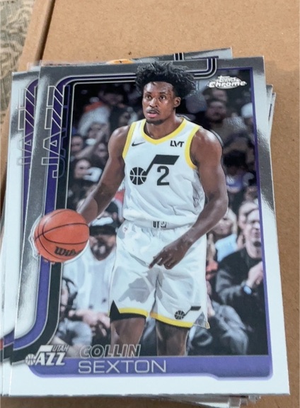 2025-26 Topps Chrome #210 Collin Sexton Utah Jazz — front