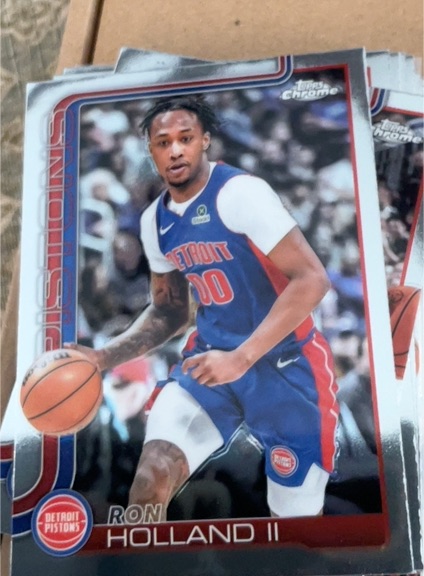 2025-26 Topps Chrome #16 Ron Holland II Detroit Pistons — front