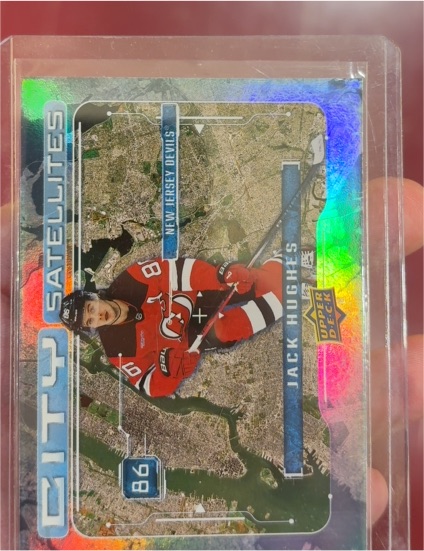 2024-25 Upper Deck Series 1 City Satellites #CS-16 Jack Hughes — front