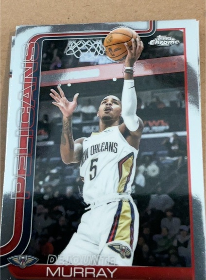 2025-26 Topps Chrome #186 Dejounte Murray New Orleans Pelicans — front
